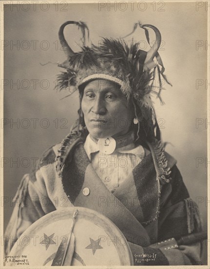 Chief Wets-It of the Assiniboine Nation, 1898. Creators: Adolph F. Muhr, Frank A. Rinehart.