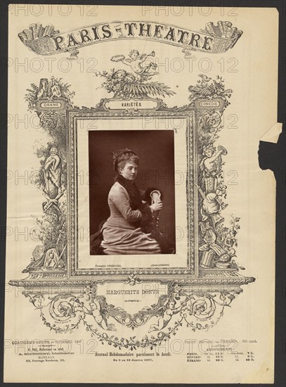 Paris Theatre: Marguerite Donve, 1877. Creator: Alphonse J. Liébert.