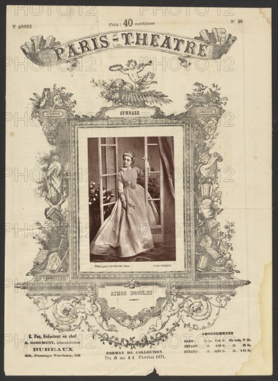 Paris Theatre: Aimee Desolee, 1874. Creator: Alphonse J. Liébert.