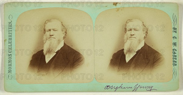 Portrait of Brigham Young, about 1863-1875. Creator: Charles William Carter.