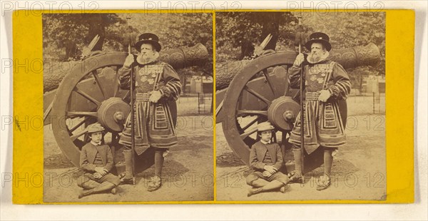 Tower of London.-Portrait of a Warder in full Dress., about 1866. Creator: Frank Mason Good.