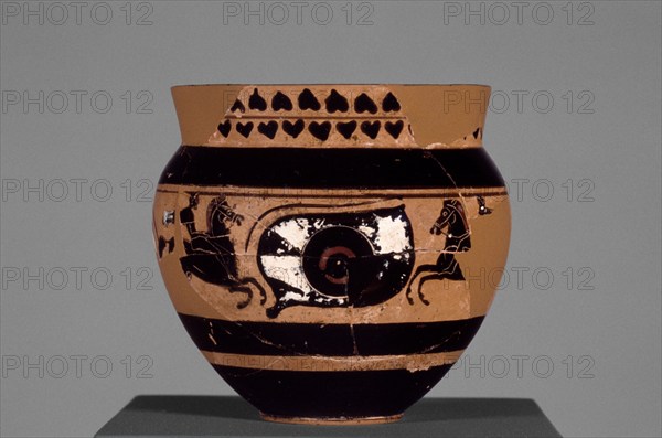 Attic Black-Figure Mastoid Cup, about 490 BC. Creator: Unknown.