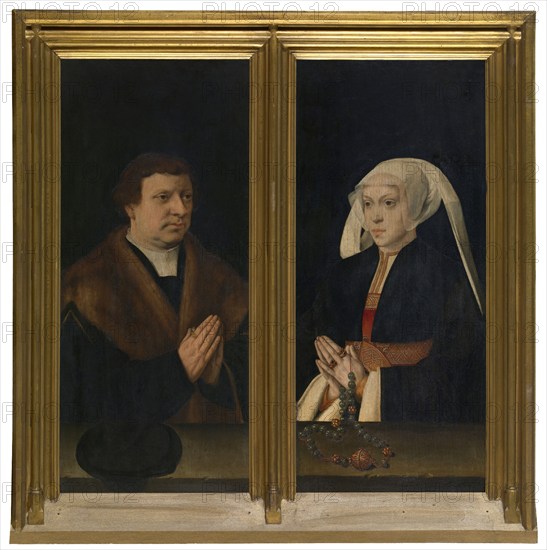 Triptych with Donors, mid-16th century. Creator: Bartholomaeus Bruyn the Elder.