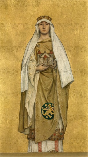 Judith, Wife of Baldwin I of Flanders, 1889. Creator: Albrecht De Vriendt.