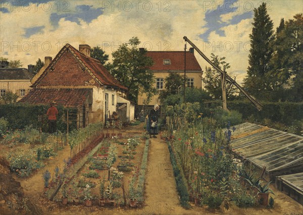 Garden of a Florist, 1864. Creator: Henri Jean Augustin de Braekeleer.