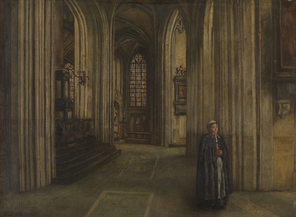 Interior of a Church, 1871. Creator: Henri Jean Augustin de Braekeleer.