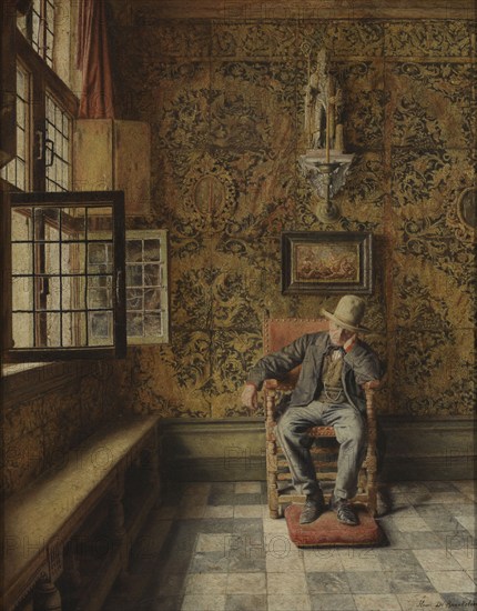 The Man in the Chair, 1876. Creator: Henri Jean Augustin de Braekeleer.