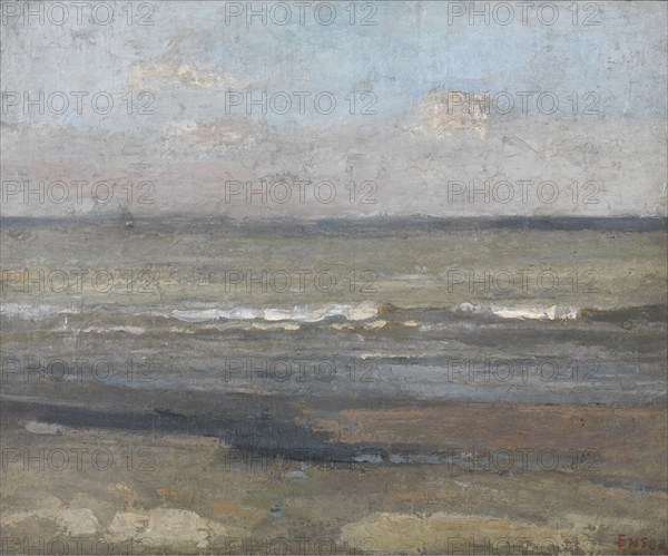 Grey Seascape, 1880. Creator: James Ensor.