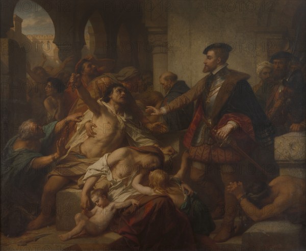 Charles V Frees the Slaves in Tunis, 1873. Creator: Nicaise de Keyser.