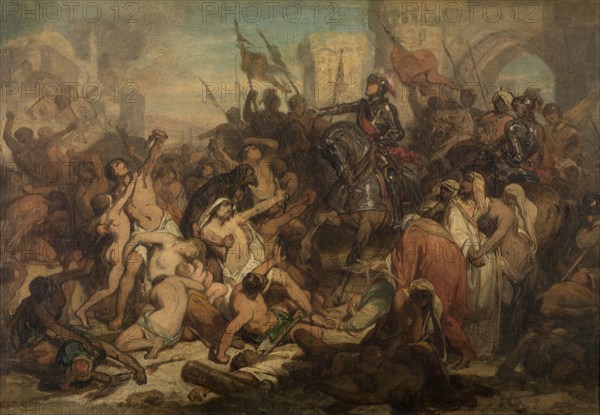 Charles V Frees the Slaves in Tunis, 1535, (c1870s). Creator: Nicaise de Keyser.