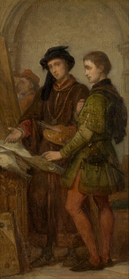 The Painters Jan van Eyck and Rogier van der Weyden, (c1420s). c1860s.. Creator: Nicaise de Keyser.