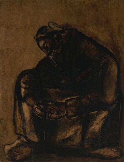 Woman at Prayers, 1925. Creator: Constant Permeke.