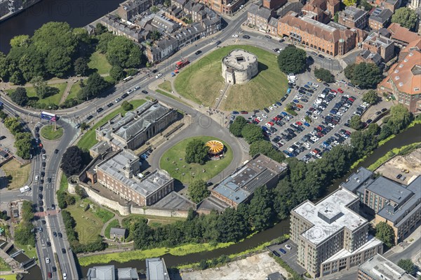 York Castle, The Castle Museum and Clifford's Tower, York, 2024. Creator: Robyn Andrews.