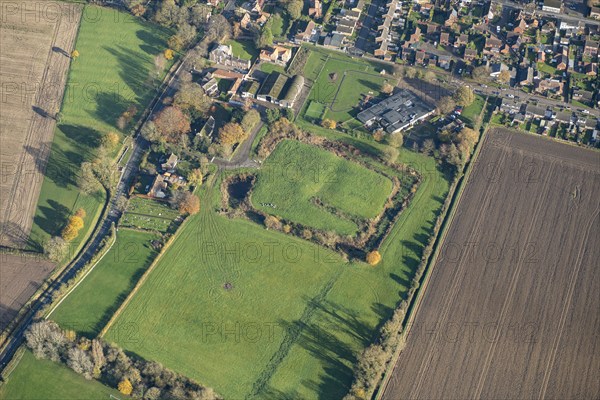 Hall Garths moated site, Hook, East Riding of Yorkshire, 2023. Creator: Robyn Andrews.