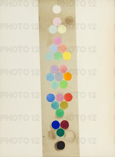 Coloured Plate representing sections at right angles with the tertiary axes of White, 1868. Creator: William Benson.