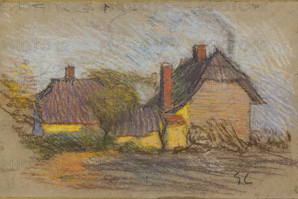 Study of cottages, c1875-1944. Creator: George Clausen.