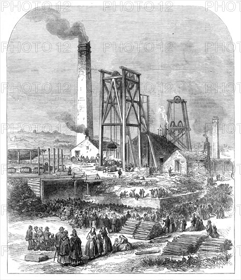 The Morley Main Colliery, near Dewsbury, after the explosion, 1872. Creator: Unknown.