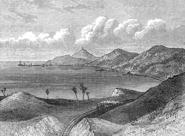 The Otago Great Northern Railway, New Zealand: Port Moeraki, 1872. Creator: Unknown.