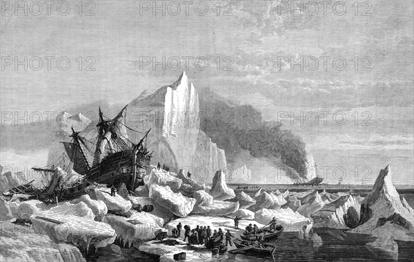 Sealers Crushed by Icebergs, from the picture by W. Bradford, 1872. Creator: Unknown.