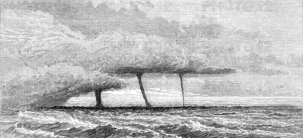 Waterspouts in the Mediterranean, 1872. Creator: Unknown.