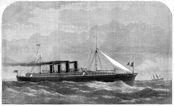 Mr. S. J. Mackie's Channel passage steamer, 1872. Creator: Unknown.