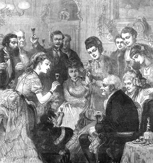 The Toast of the Evening, drawn by A. Hunt, 1872. Creator: Unknown.