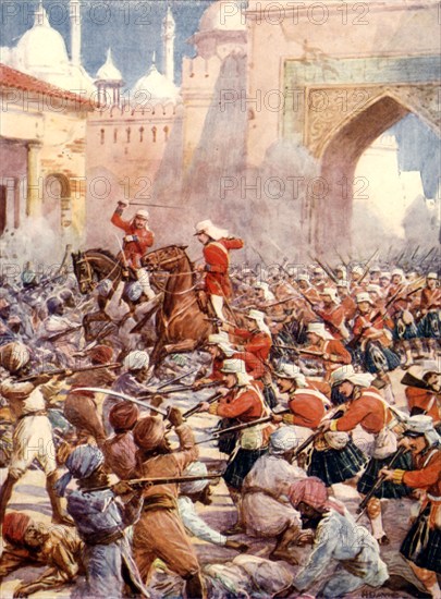 'Sir Henry Havelock at the relief of Lucknow', c1900. Creator: Howard Davie.