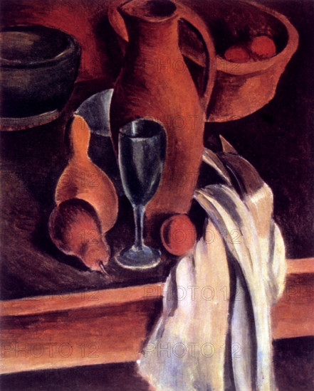 'Still Life with Earthenware Jug and White Napkin', 1912. Creator: Andre Derain.