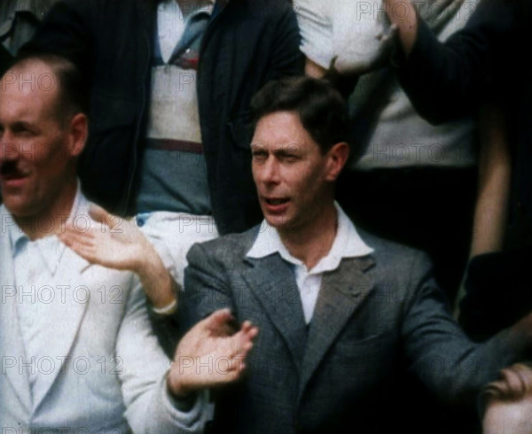 His Royal Highness the Duke of York and Another Man Singing, 1933. Creator: British Pathe Ltd.