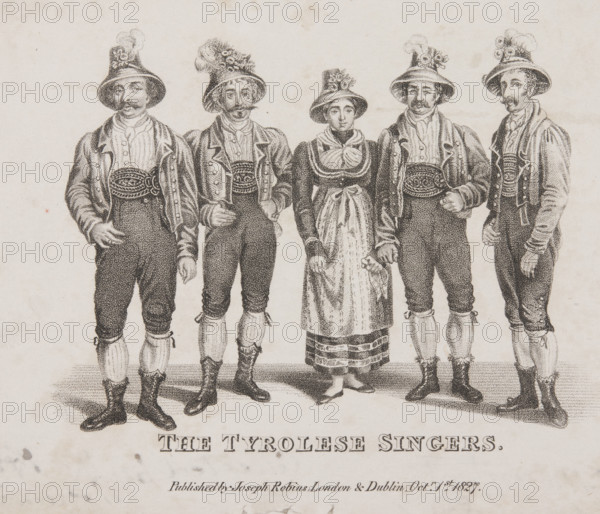 The Tyrolese Singers, 1827. Creator: Unknown.