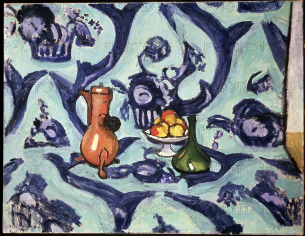 'Still Life with Blue Tablecloth', 1909.  Creator: Henri Matisse.