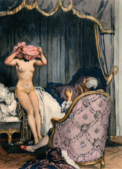 Casanova with Madame Baret, 1932. Creator: Auguste Leroux.