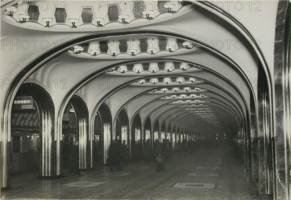 Mayakovskaya Moscow Metro station, Soviet Union, 1938-1954. Creator: Hannes Meyer.