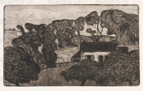 Ferme entourée d'Arbres (Farm surrounded by Trees), 1893. Creator: Armand Seguin.