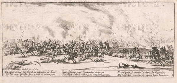 La Bataille (The Battle), 1633. Creator: Jacques Callot.