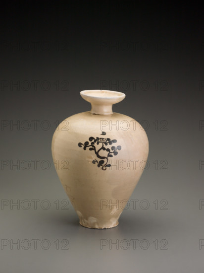 Broad jar with floral design, about 1100. Creator: Unknown.