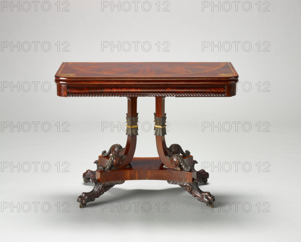 Card table, about 1828. Creator: Unknown.