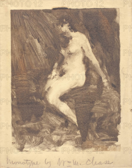 Seated Nude, 1895-1914. Creator: William Merritt Chase.