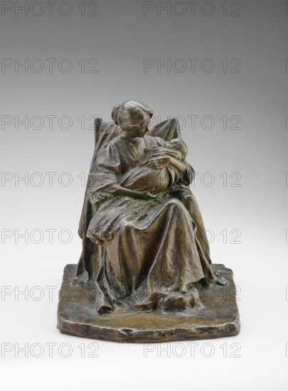 A Young Mother, 1896. Creators: Bessie Potter Vonnoh, Roman Bronze Works.