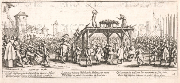 La Roue (Breaking on the Wheel), 1633. Creator: Jacques Callot.