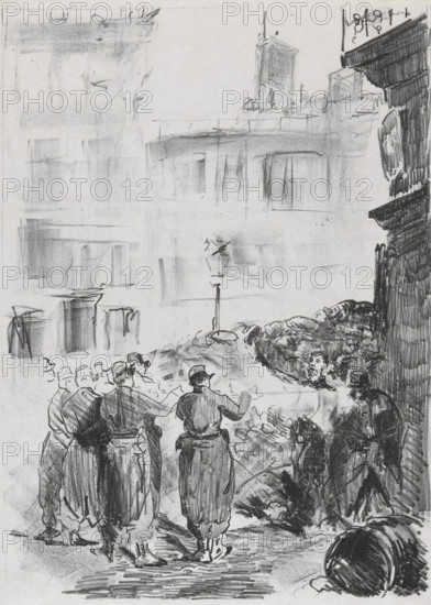 La Barricade, 1871. Creator: Edouard Manet.