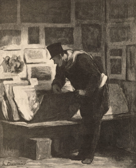 The Print Collector, 19th century. Creator: Alfred Prunaire.