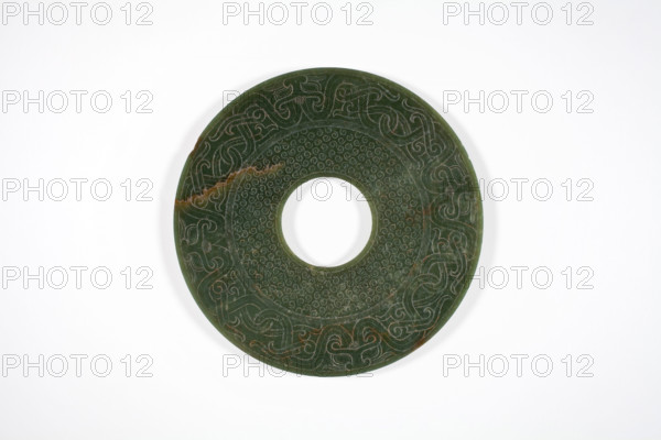 Ceremonial jade disc, about 100 BC. Creator: Unknown.