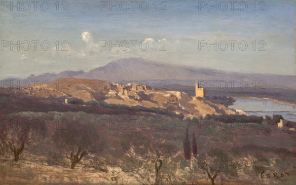 Villeneuve-les-Avignon, 1836. Creator: Jean-Baptiste-Camille Corot.