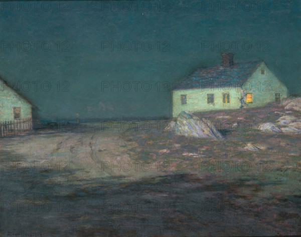 The Harbor Light, about 1900-1910. Creator: Birge Harrison.