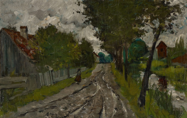 Figure on the Road, date unknown. Creator: Joseph Frank Currier.