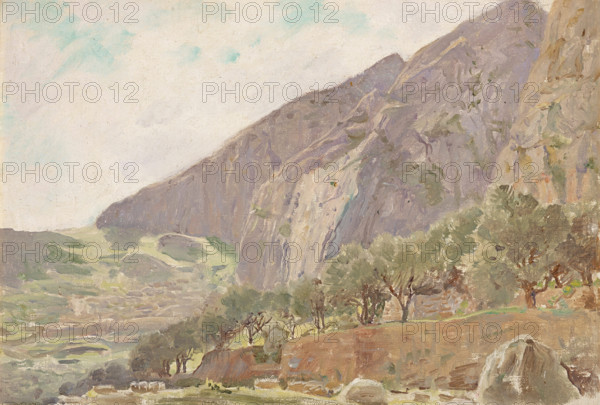 Foothills of Parnassus, Delphi, Greece, 1912. Creator: Anna Richards Brewster.