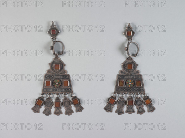 Pair of Woman's Earrings, 1900-1920. Creator: Unknown.