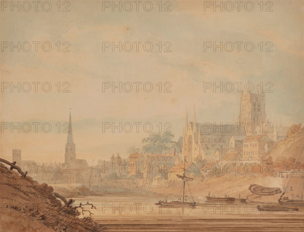 Worcester from the River Severn, about 1795. Creator: Edward Dayes.