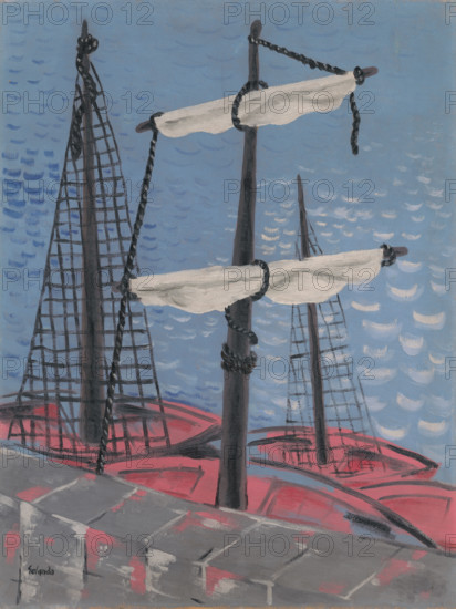 Fishing Boats, 1932. Creator: Mikulas Galanda.